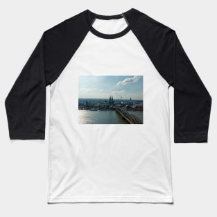 Cologne on the Rhine river with  view of the cathedral Baseball T-Shirt